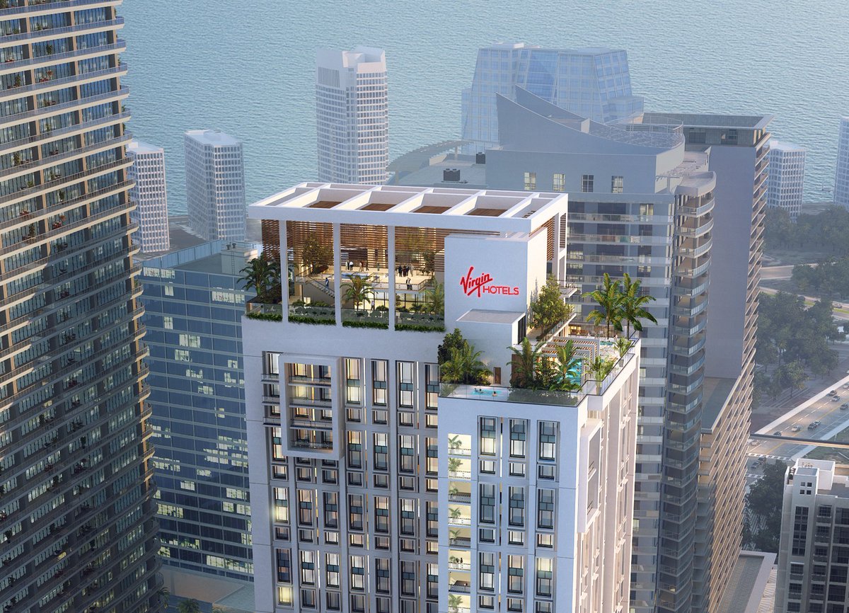 VirginVoyages's tweet photo. It's official! @VirginHotels is coming to Miami with a brand new location less than a mile from our future home, Terminal V, in PortMiami. So next time you plan a holiday to the 305, remember the #VirginFamily has you covered 🚢🚄🏨 https://t.co/TjF4lKFUVa