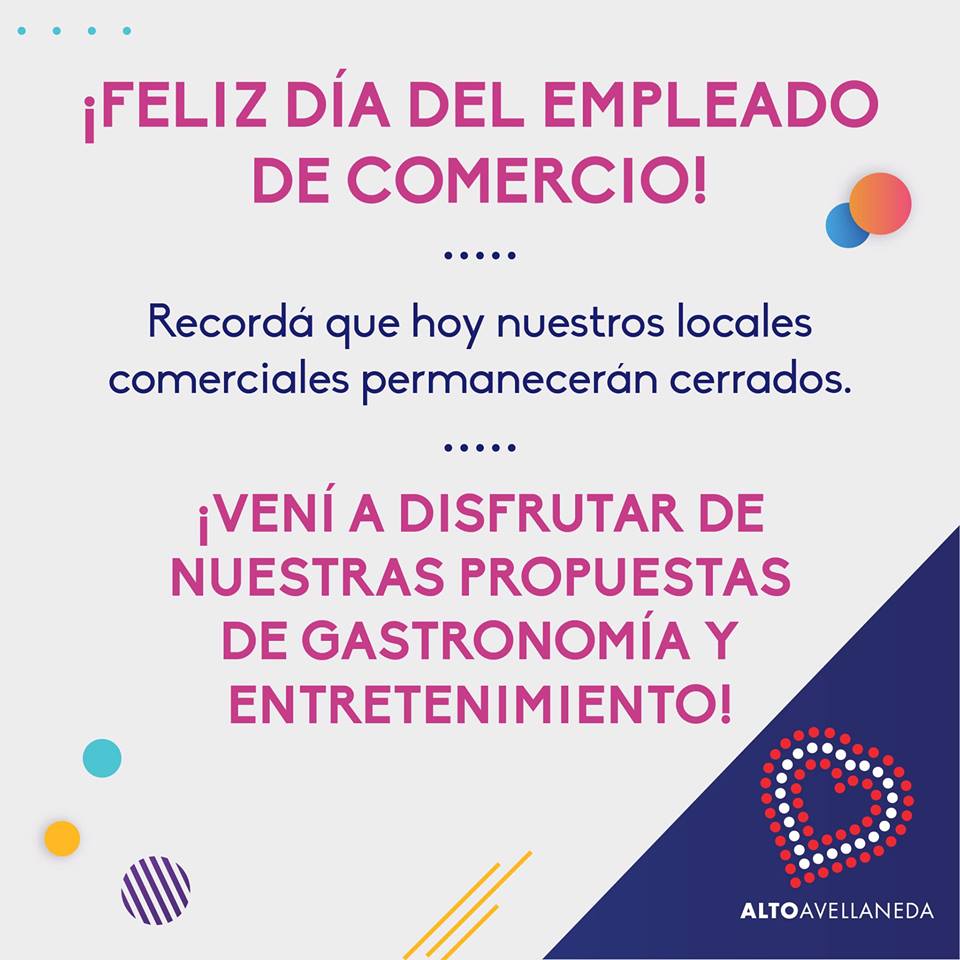 ¡Feliz día a todos los empleados de comercio!