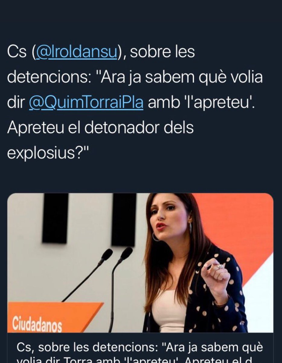 Aquest tuit l’hem de gravar a la memòria per sempre. 
Es difícil més maldat.