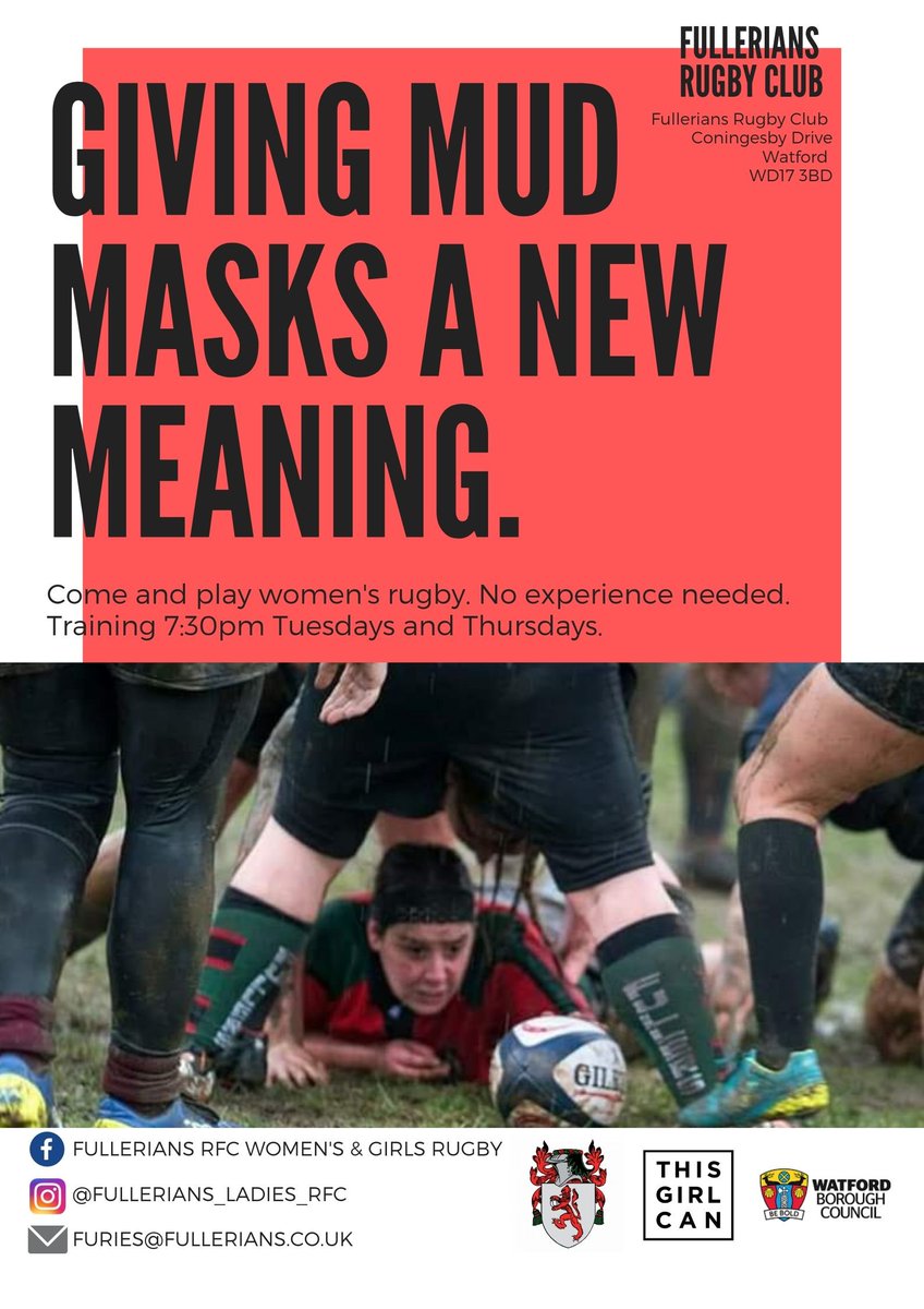 FulleriansWomen's tweet photo. Inspired by the Rugby World Cup? 

Our Women's rugby squad welcome players of all abilities, age and fitness levels 

📆 Tuesday &amp; Thursday nights 

⏰7.30pm to 9pm 

#rugby #fitness #womensrugby #innerwarrior #Watford #fun #enjoyment #RugbyWorldCup

https://t.co/XVZ05A1ejs https://t.co/QNlNMIHGAe