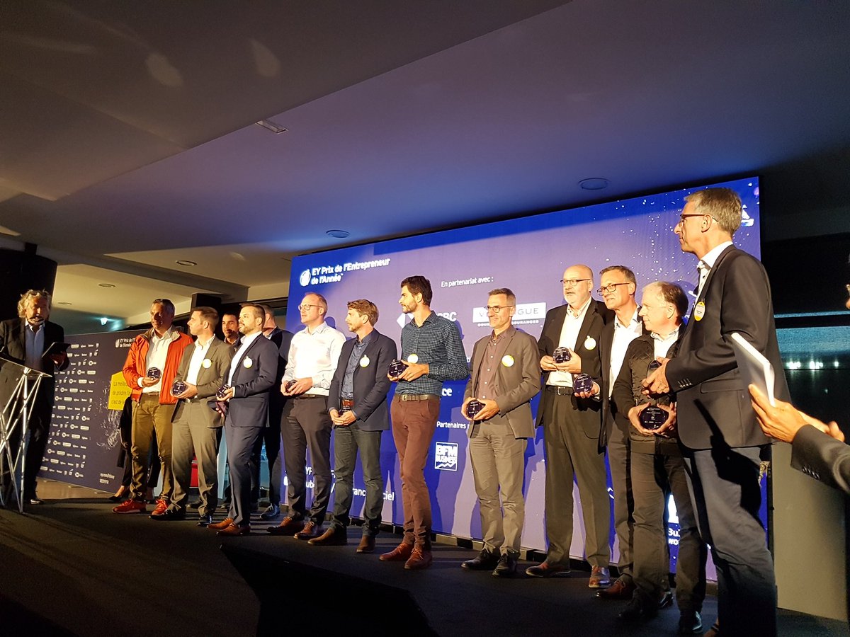 Ensemble des nominés en lice au prix Start-Up #EOYFR AURA 2019 <a href="/EYFrance/">EY France</a>