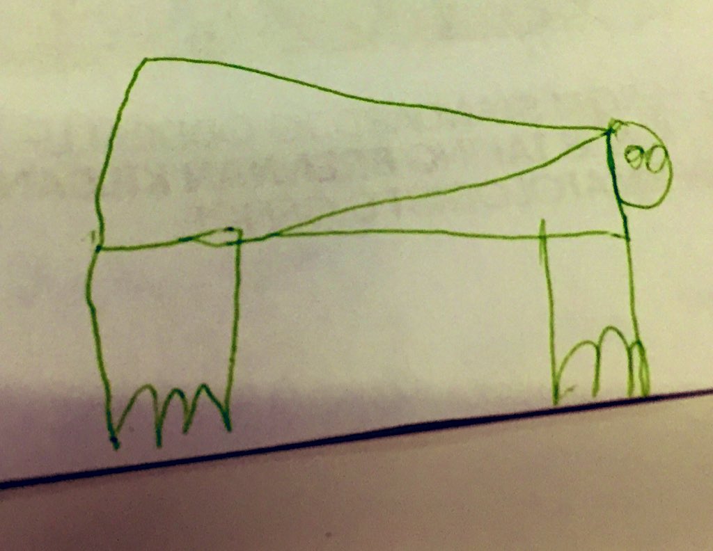 salome22's tweet image. Churumbel garabateando animales 😱 Dice que esto es un oso.  Propongo a los #MAPOMArunners y #MAPOMAmbassadors que se atrevan con su propia versión de oso. No importa que dibujemos mal. Chicos, ¿qué os parece??