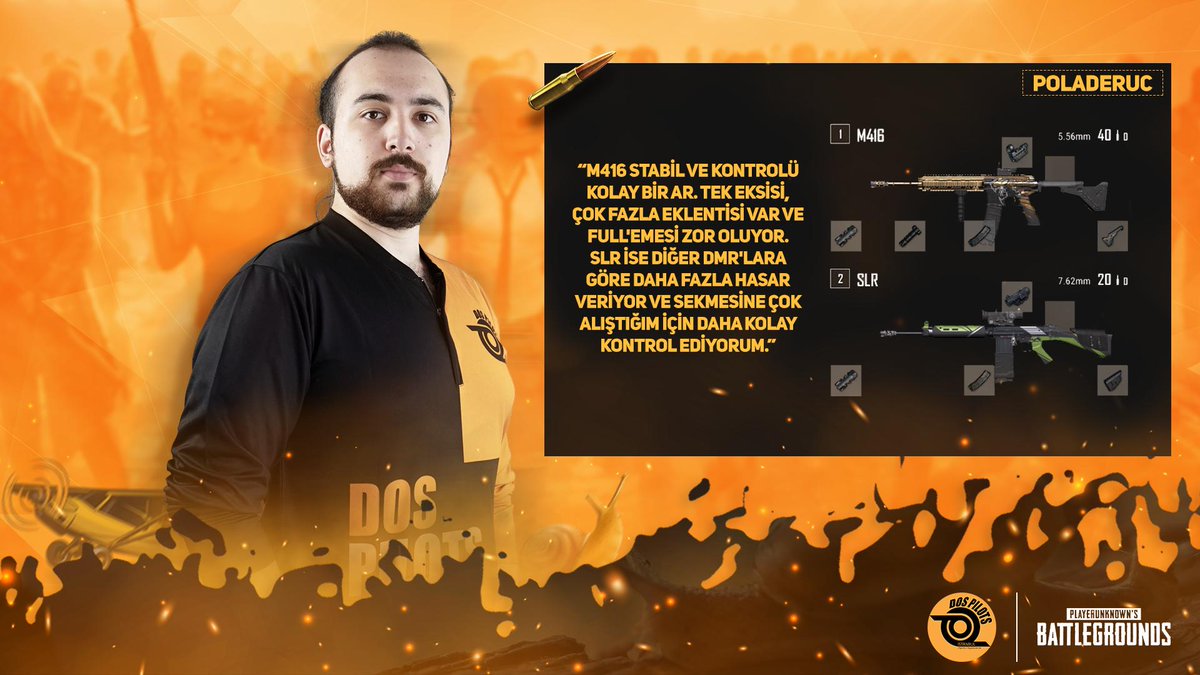 PUBG oyuncumuz POLADERUC'un güncel yamadaki favori silah ve eklentileri:
