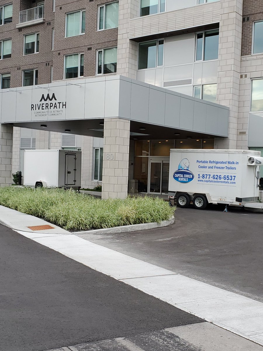 Capital Cooler Rentals on site at Riverpath Retirement Community. One cooler, one freezer during refrigeration repairs in the kitchen.
Emergency repairs, events, festivals, we do it all. capitalcoolerrentals.com 
#rentals #refrigeration #events #Ottawa