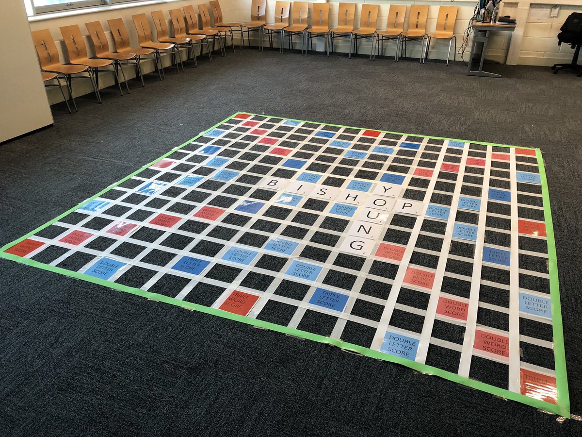 joolzrann's tweet image. @Team_English1 Does anyone have a template/resources already made for giant scrabble.??? This is someone else’s (saved the pic but not the name!) and I want to do the same at open evening #beatscience