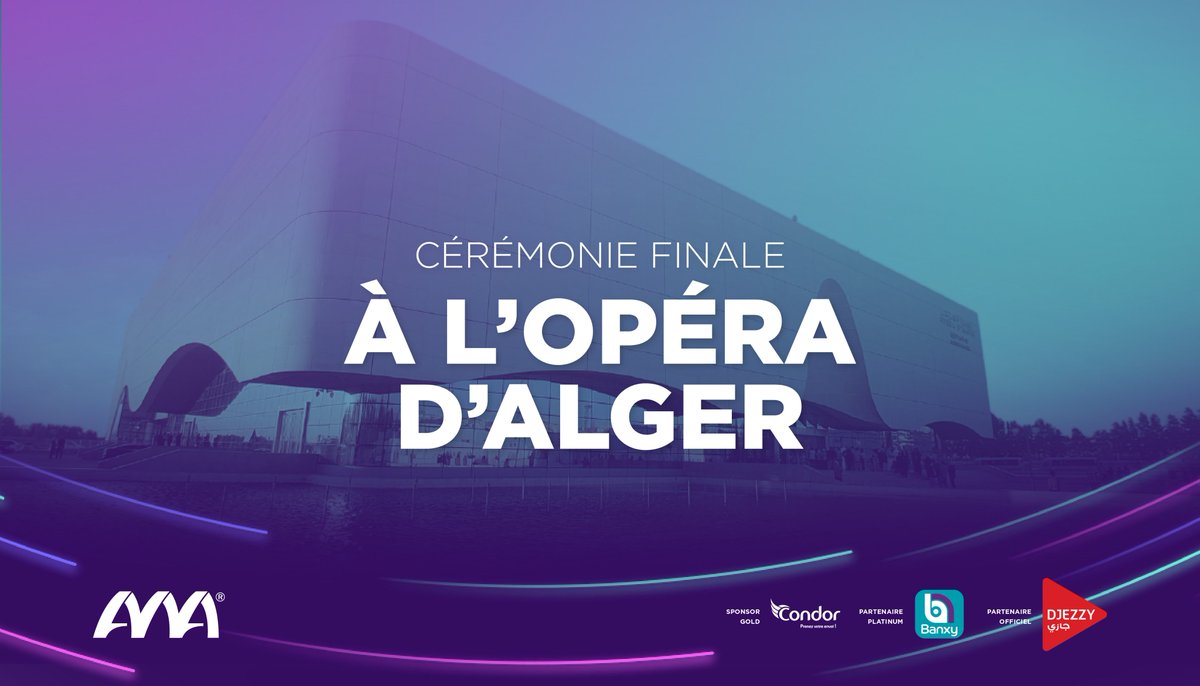 La cérémonie finale des “Algeria Web Awards” prendra place dans le prestigieux Opéra d’Alger Boualam Bessaih !😁
سيُعقد الحفل الختامي لمسابقة الجزائر ويب أواردس
في أوبرا الجزائر بوعلام بسايح!😁
#dzWebAwards #AWA2019