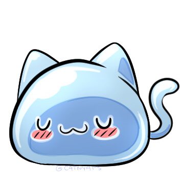 I just found the cutest slime cat gif