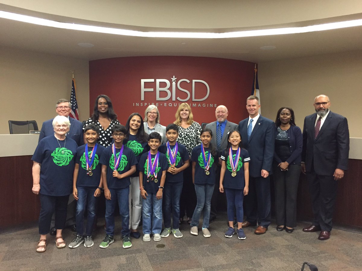 FortBendISD's tweet photo. Also recognized were Destination Imagination teams for competing in the global finals https://t.co/7qIHmht7zA
