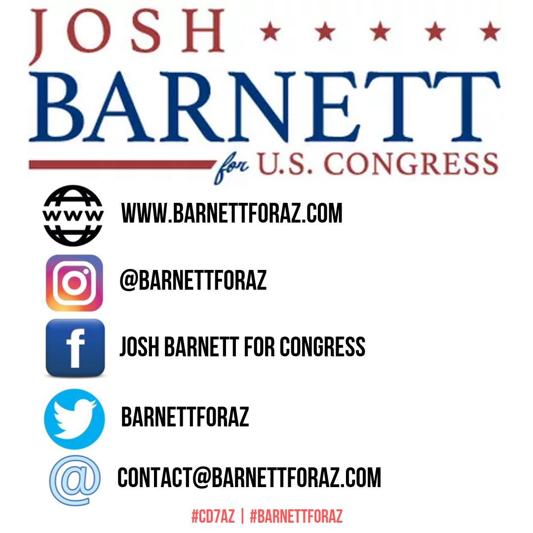 HempMamaEvelyn's tweet photo. #Arizona I encourage you to stand and support Josh Barnett who is running for U.S. Congress here in District #7. #JoshBarnettAZ #GoodForArizona #CD7 #CD7Arizona #Republican #Conservative #JoshBarnettForCongress #ForThePeople #StayConnected #JustAskJosh #IStandWithJoshBarnett https://t.co/acdwkFEqOS