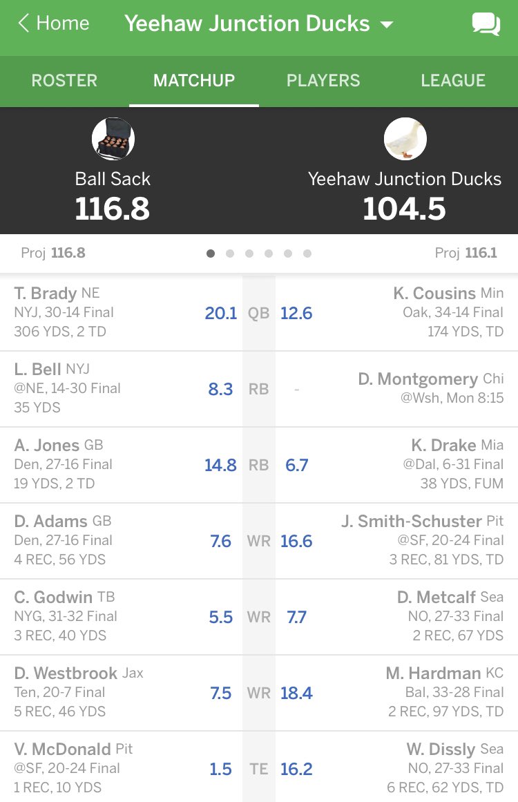 DonaldsDix's tweet photo. Oh boy it’s gonna be a good game tonight! Tune in at 8:15 est to watch ya boi David Montgomery run all over his Ball Sack! #quack https://t.co/NcFMddDGYW