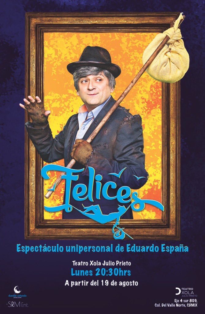 jorgemam's tweet photo. Necesito mi dosis de teatro 🙂

Hoy hay que ser #felices en #Lunes Quiero ver Felices con @laloespana. 
🗓 Lunes, 20:30 h. 
📍@TeatroXola 
#CarteleraFID, #VenAlTeatro, #CarteleraCDMX. https://t.co/iX5toSLpU3