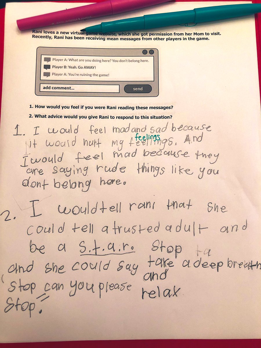 JSheggrudCMS's tweet photo. 3rd Ss used @ConsciousD thinking to support her answer in this library lesson about cyber bullying. @PadoniaPride @dan_pizzo @apfeiffersmith @franglick #bcpslms @BCPSLMP https://t.co/YJ1BZeb7AC