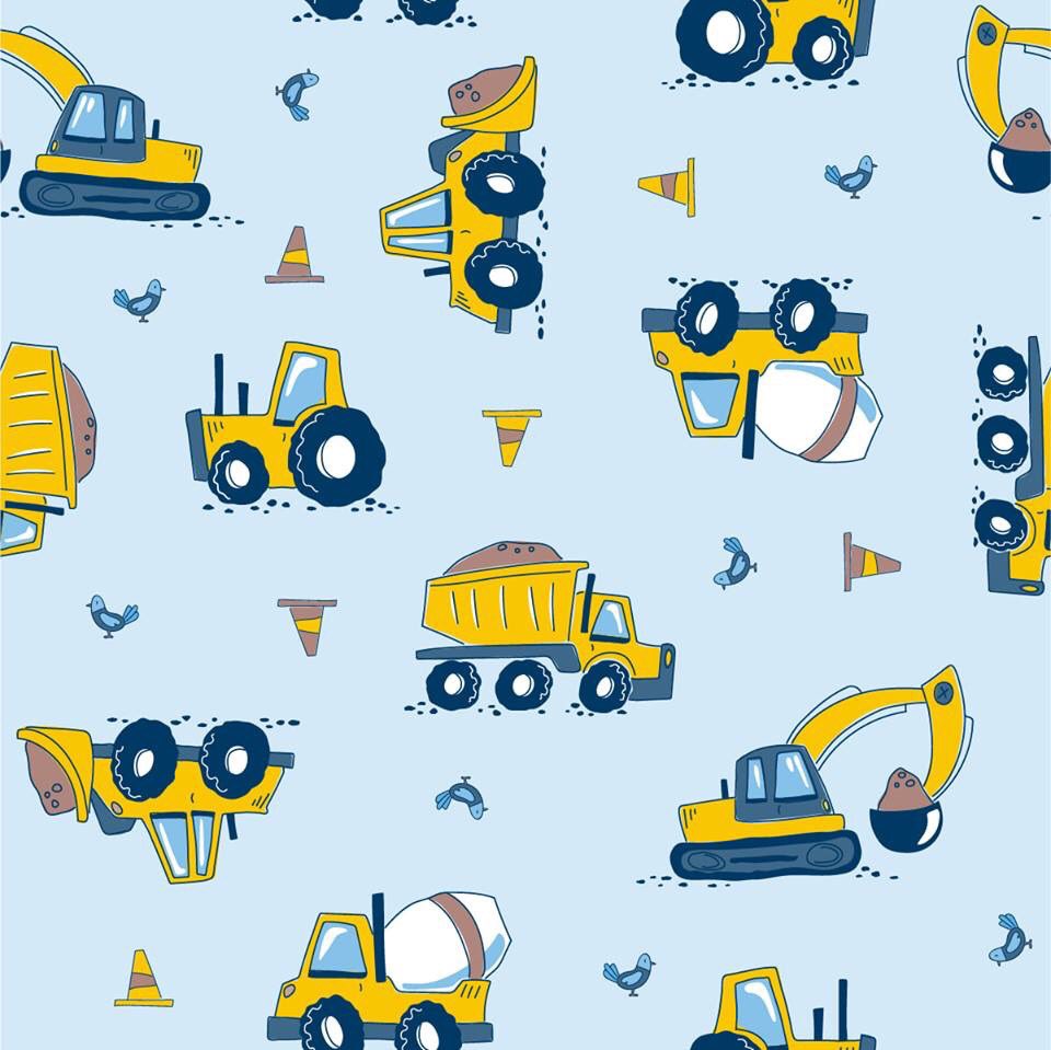 New construction pattern for my portfolio! Enjoy! #constructiontruck #pattern #repeatpattern #kidsapparel #trucks #MondayMotivation #colour_collective #illustration #design