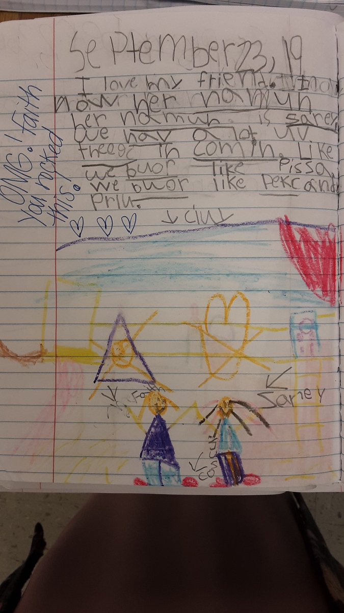Michell86824360's tweet photo. Listen!!! I don't know about you, but I think her writing is super awesome for a first grader!!!!
#excuseme
#IhaveaSUPERwriteronmyhands
#writingainteasytodo
#imsuperproudforherandme
#ncssbethebest
@MsRBattle 
@RonEdwardsWorld 
@jrtzfanclub @NewtonCoSchools https://t.co/BgI3FLHK1h