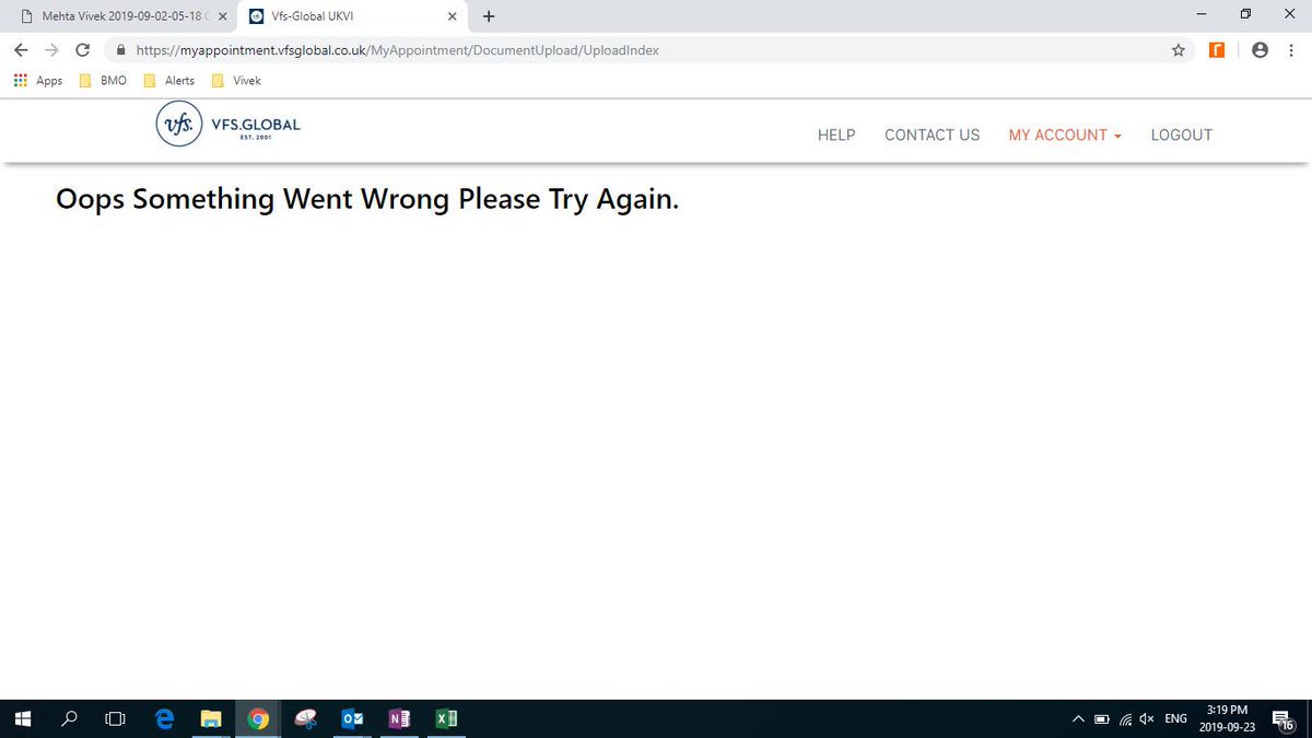 VivekMehta_tw's tweet photo. I am amazed at the callousness of @VFSGlobal. I tried submitting the application after so many months and still am getting the same issue. Seems like no one really cares about customer service. https://t.co/qF89udf4Wt
