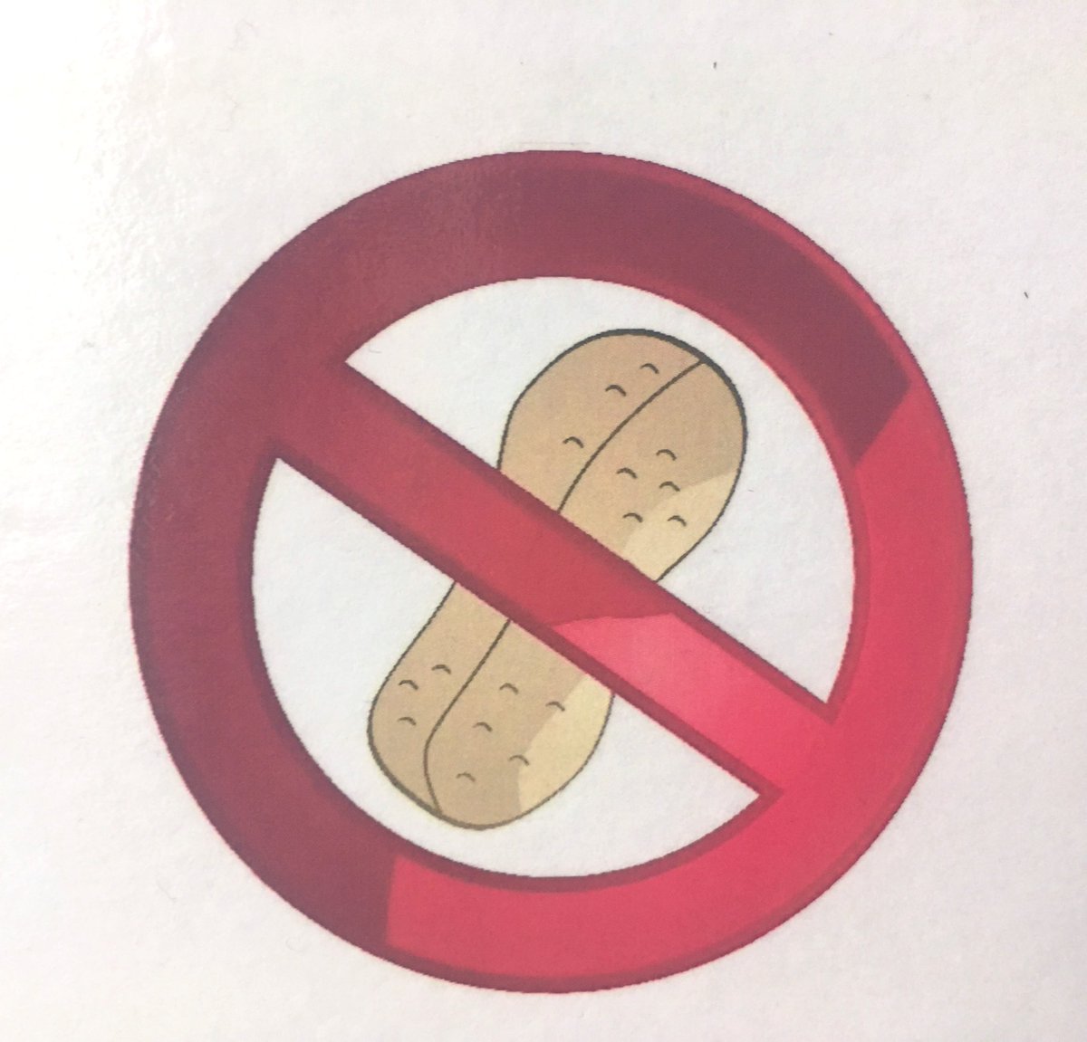 DHSCavanaugh's tweet photo. Kindergarten friends noticed that their snacks have important information on them! 
We found the “No Nuts” sign on many of our snacks today. 

What does this sign mean? 
Why is this sign important? https://t.co/ahi66gb7JB