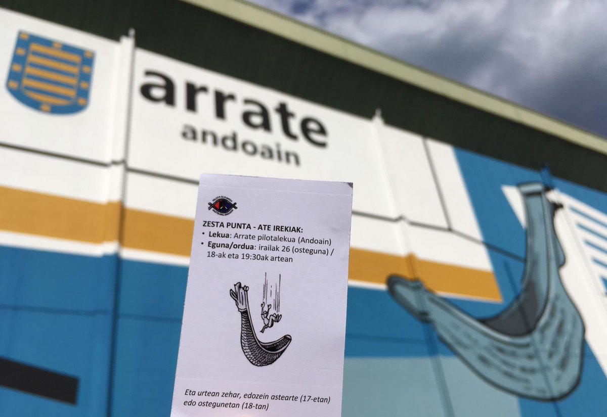 ZESTA PUNTA - ATE IREKIAK

Ostegun honetan, irailak 26, arratsaldeko 18:00etatik 19:30etara, ate irekiak izango dira Arrate pilotalekuan, zesta punta ezagutu nahi duten 8 eta 12 urte arteko neska eta mutil guztientzat.

Zatoz!

#euskalpilota #pelotavasca