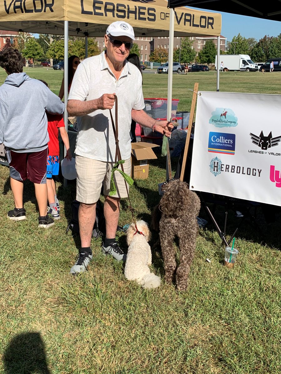ColliersPhilly's tweet photo. Doug Sayer with Brisket and Smudge at @LeashesofValor's #PupWalk4Lov this weekend at @NavyYardPhila, helping train dogs to support #veterans. Catch them at the 42 second mark! https://t.co/wrtW4qqgiN #ColliersForGood #BEColliers https://t.co/Je7aPmf8WI