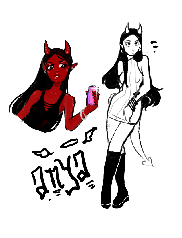 cutebunz2's tweet photo. Aaaaand a sassy demon oc because she’s my baby #demongirl #originalcharacters https://t.co/PzrK8hH0W5