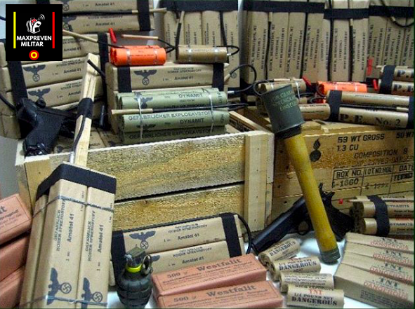 maxprevenmilita's tweet photo. Nuestros #explosivos #inertes no solo se usan para formación de profesionales sino también para crear escenarios de museos, películas... #defensa #ejercito #ejercitodetierra #armada https://t.co/GlliaXJ6IJ