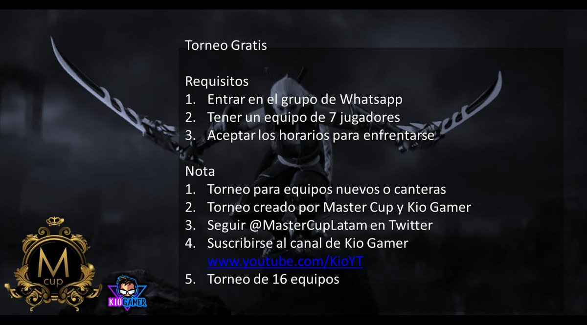 Continuamos con los torneos y en esta ocacion traemos para #ArenaofValor 
Gracias al apoyo de @KioYTOficial