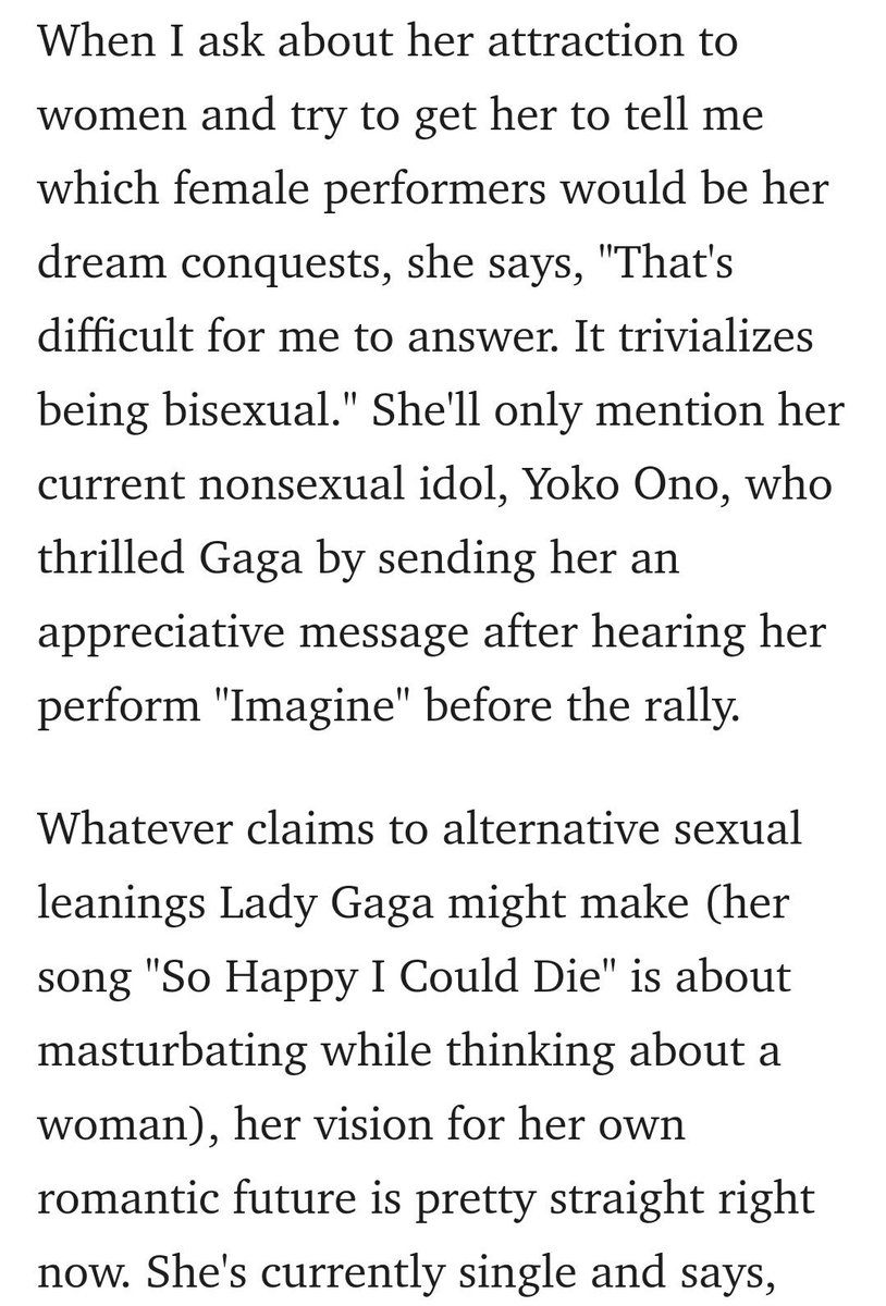 in the january 2010 issue of elle magazine, gaga was asked about her female performer dream conquest and this was her answer.