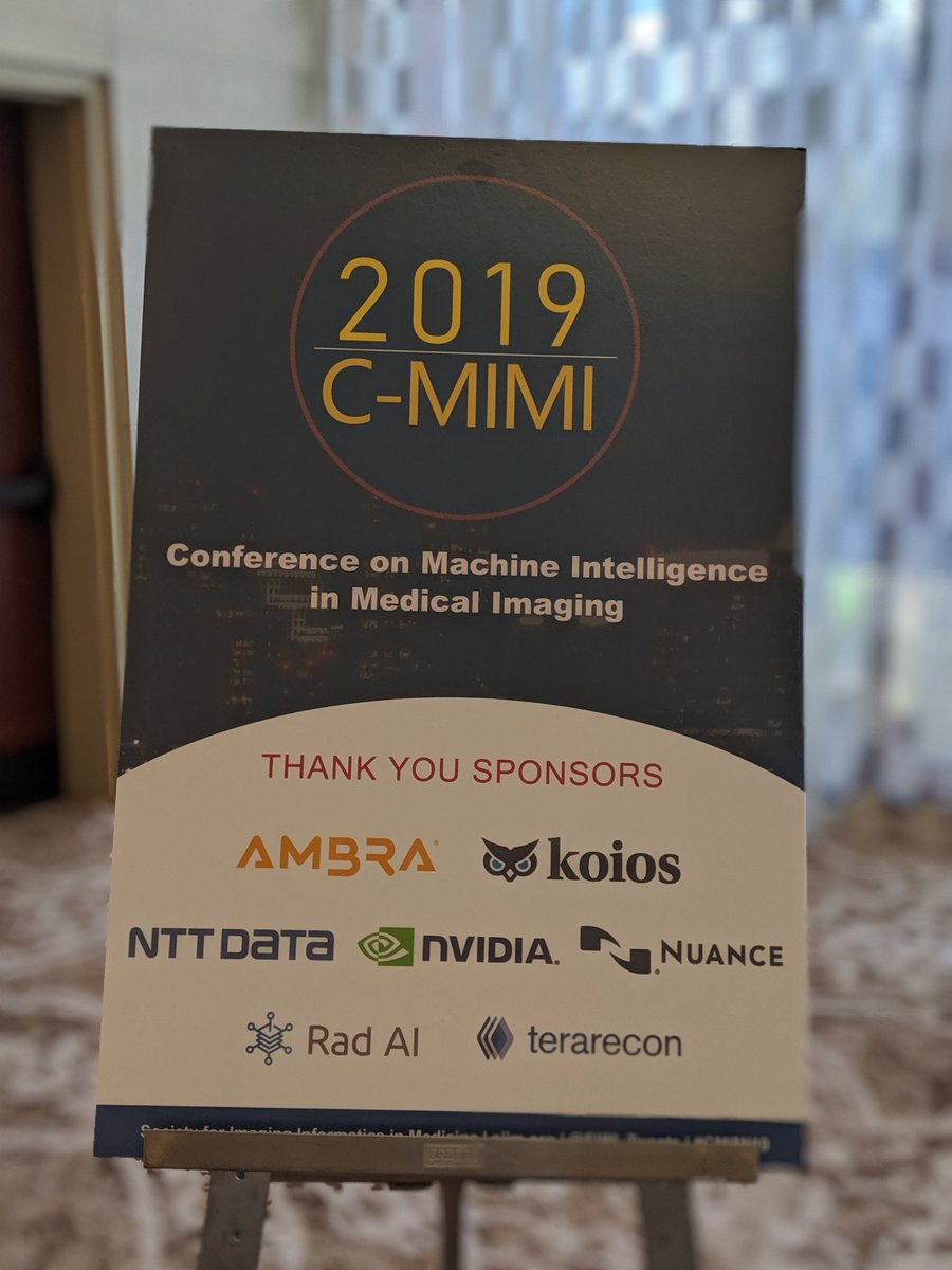 anna_zawacki's tweet photo. Thank you #CMIMI19 Sponsors! @SIIM_Tweets appreciates your support! @ambrahealth @KoiosMed @NTTDATAServices @NvidiaAI @NuanceHealth Rad AI and @TeraRecon https://t.co/s26ghIe0gY