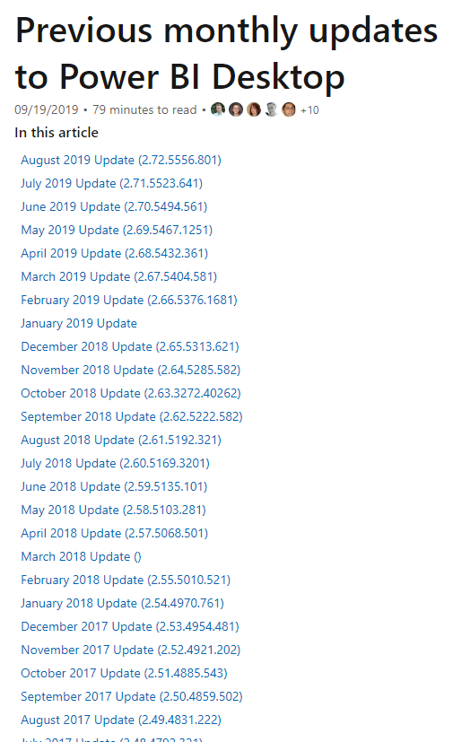 wstrasser's tweet photo. Which monthly update of #PowerBI Desktop included which feature?
I just found out that there is a "Previous monthly update" release note page...
https://t.co/BYW6hBfzaH
#PowerBI #GoodToKnow #FeatureList #MonthlyUpdates #PowerPlatform https://t.co/2Sttrt5owA