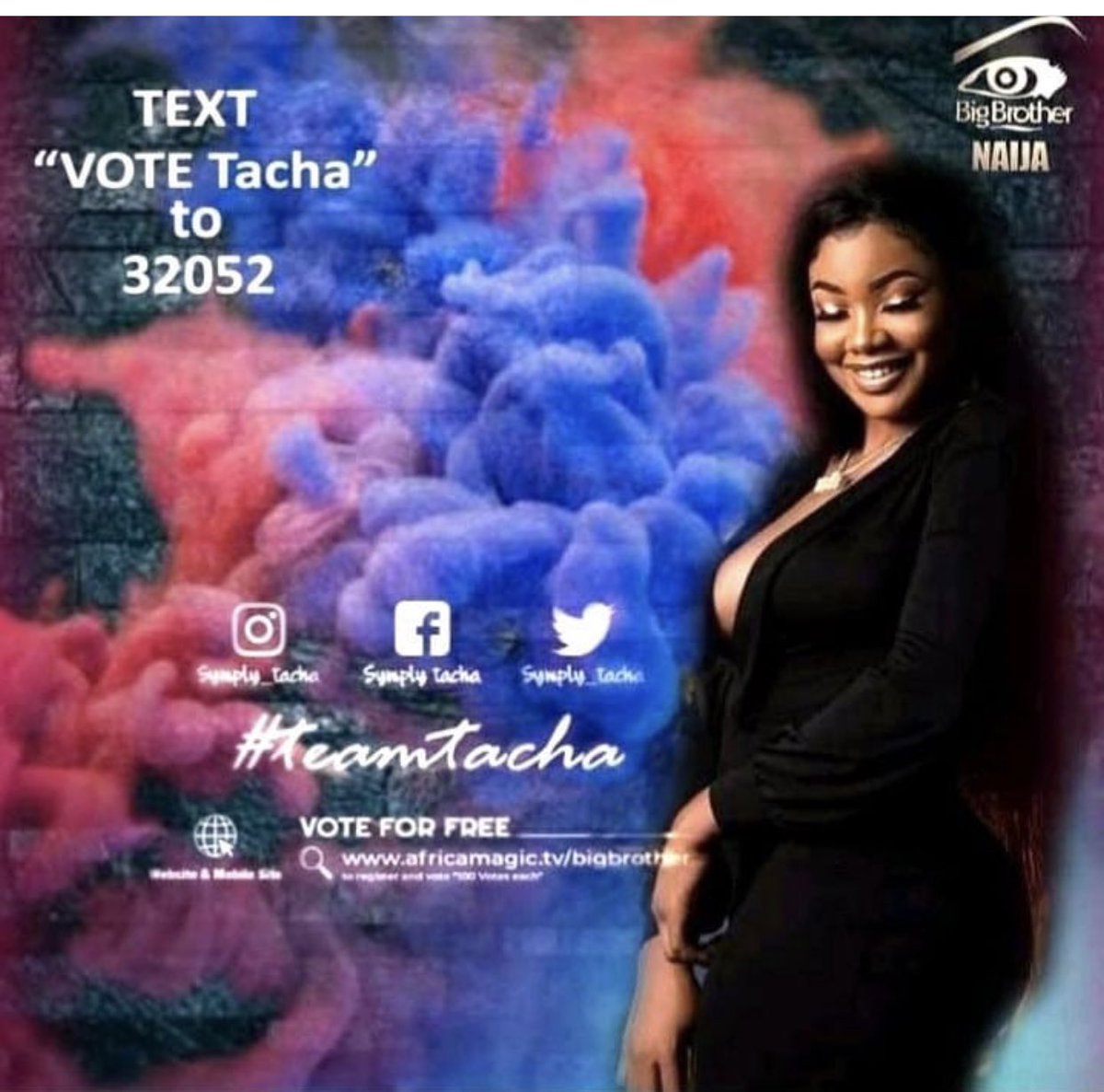 Joyallover's tweet photo. #teamfrood Who are you voting for ? ... while u are still thinking .. please and please ππVOTE Tacha please . Yes she deserves to be in the finals along side your βTomβ. Letβs do dis for the Legend. Donβt letβs fans of Oda group shame legend oo as losers ππ« #bbnaija https://t.co/zDphHfcsQk