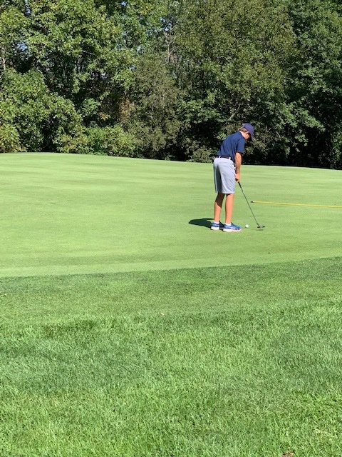 TRHSBoysGolf's tweet photo. The Riders took to Willow Creek Golf Course today in the Valley Classic. Not the finish we wanting but we are moving forward with heads held high. Back to the grind. #riders #bleedblue #onwardtostate https://t.co/53nKUQSoy5