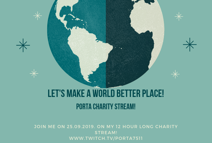 twitchpsc's tweet photo. CHARITY STREAM 25.09.2019.12 hour long stream startin at 11am to 11pm with lot of giveaways!!  Jump in and make that world better place! 
https://t.co/77O7lSwwWn https://t.co/UfmUwAZpA2
