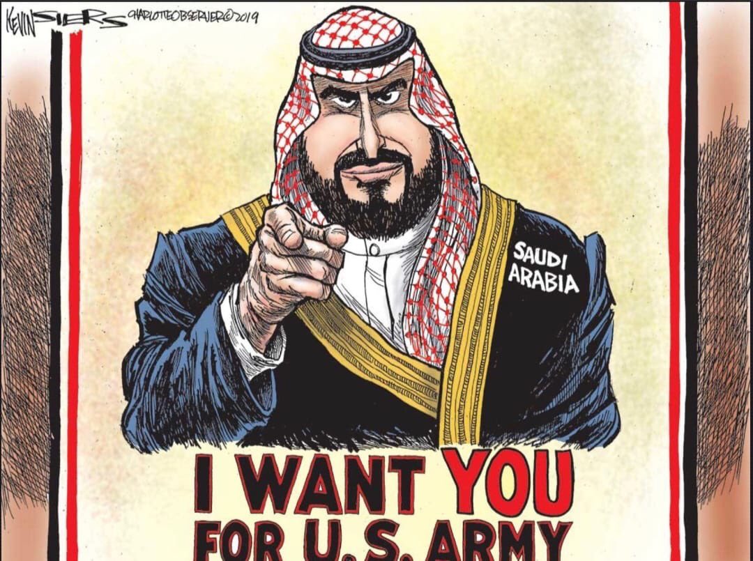FrancesRauer's tweet photo. @rabrowne75 @DeptofDefense @ChiefPentSpox @EsperDoD The #TrumpCrimeSyndicate needs to all go to jail. Iran was in compliance with the deal PBO made #ReinstateIranDeal.
#FuckSaudi the country that gave us 9/11!
Our military and loved ones aren’t for hire mercenaries! https://t.co/w10W7nVZgu