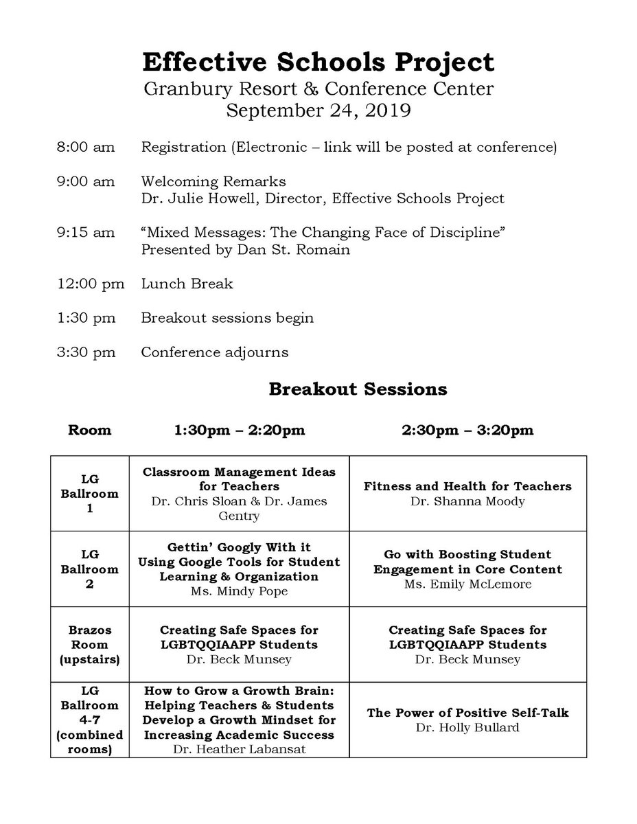 Tarleton_ESP's tweet photo. Come hear Dan St. Romain speak in the morning and then join us for our New Teacher Academy sessions in the afternoon. We’ve got some great sessions on the schedule and look forward to kicking off the school year with all of our partner districts! #TarletonESP https://t.co/XukmviqWN8