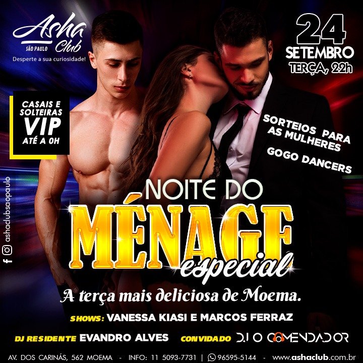 ashaclubsp's tweet photo. Vai perder essa terça-feira incrível com ENTRADA VIP para casais chegando até a meia-noite? #menageatrois (11)96595-5144 Coloque nome na lista através do site. https://t.co/EqYOreC7Gf
