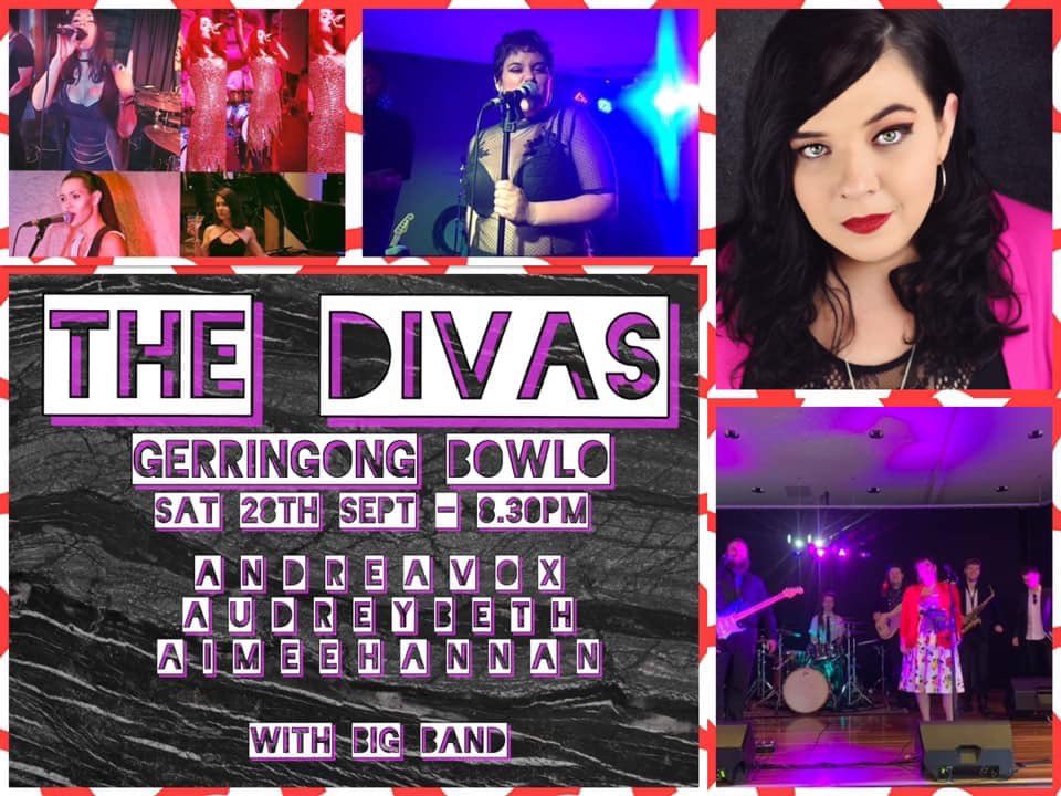 lpentertainme's tweet photo. The Divas return with their Big Band at @Gerringongbowlo September 28th - 8.30pm. Premier vocalists and a kick ass band!!!!! Be there https://t.co/VUlC280gNC