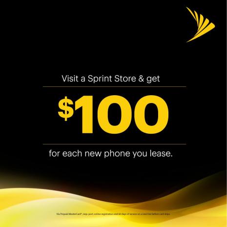 MTViMobile's tweet photo. Now through September 30th, visit a Sprint Store and get $100 for each new phone you lease. https://t.co/ySV03m2Izs