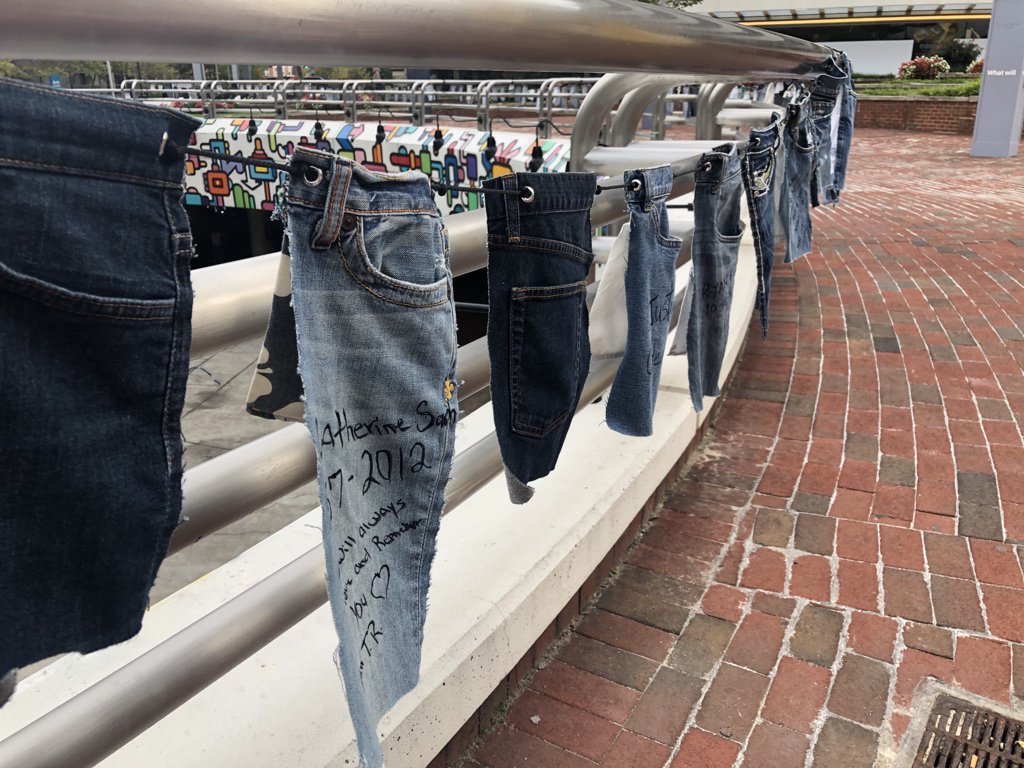 kenatwork's tweet image. “Unforgotten” display at Bethesda Metro recognizes the loss drug addiction causes to families and the community. #EmptyFix