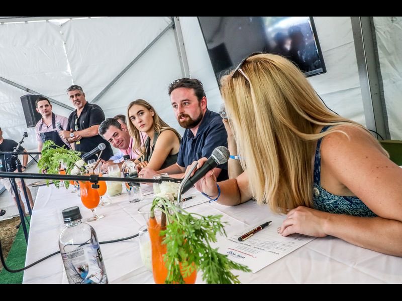 Taylor_Kinzler's tweet photo. Working hard... Or hardly working? 😂 Loving these photos from the Greenwich Wine and Food festival! #GWFF 

📸: Sean Patrick Fowler https://t.co/WYFnwDvjNO