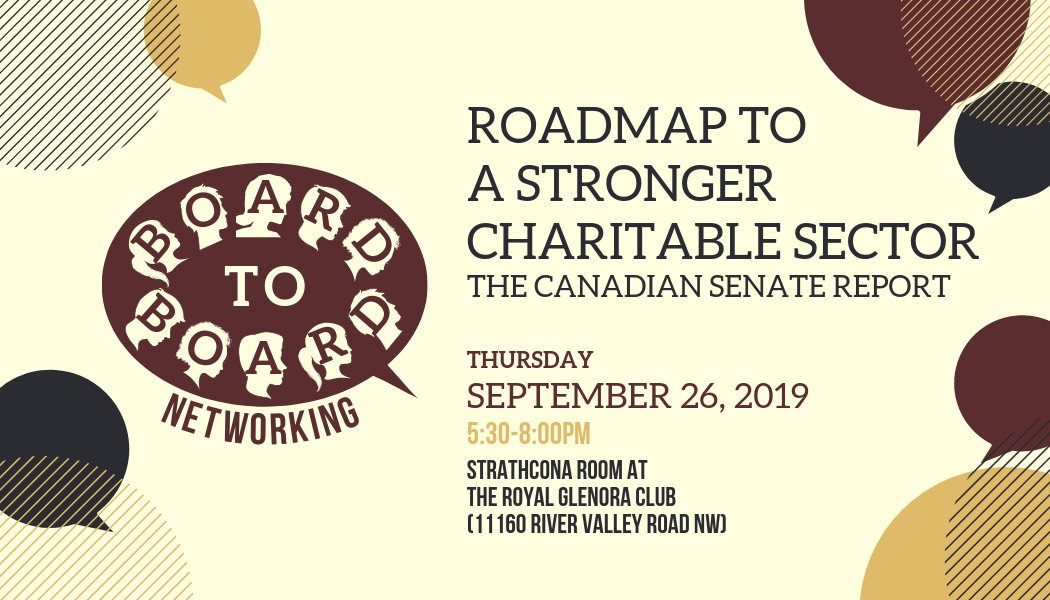 EdmCVO's tweet image. 3⃣ more days until the next #BoardToBoard Networking! This Thursday, a wide array of #yegnonprofit board members are gathering to dive into what the Canadian Senate Report truly means for Canadian non-profits. Don't miss out! buff.ly/2ZfQ5ZW