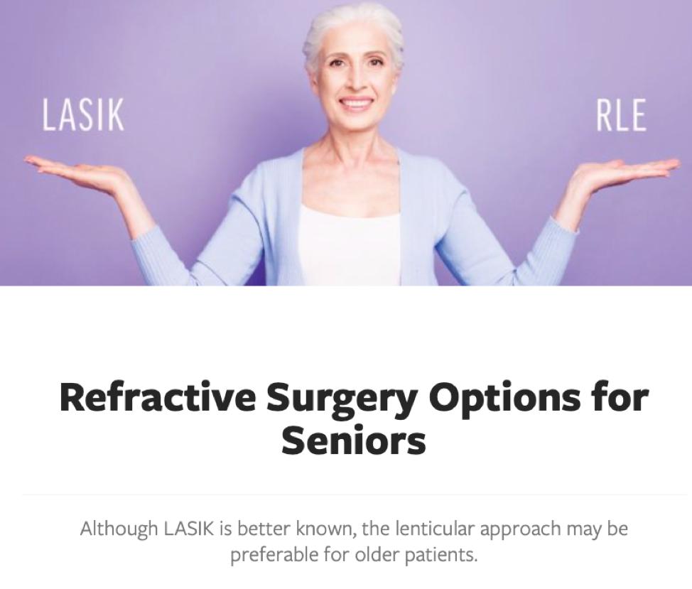 What’s the best refractive surgery option for your senior patient – LASIK, RLE, or maybe an IOL? Learn more about how to find the right treatment based on your patient’s needs at hubs.ly/H0kVXgp0 #optometry #IOL #LASIK #RLE