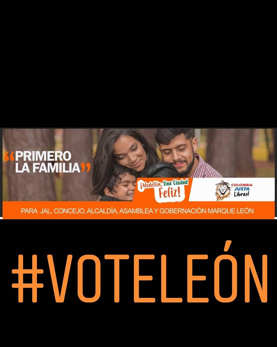 medellinfeliz's tweet photo. #medellinunaciudadfeliz #medellinfeliz #colombiajustalibre #marcaleon #votaleon #primerolafamilia #ruge @ColJustaLibres https://t.co/OVwbXbZfaN