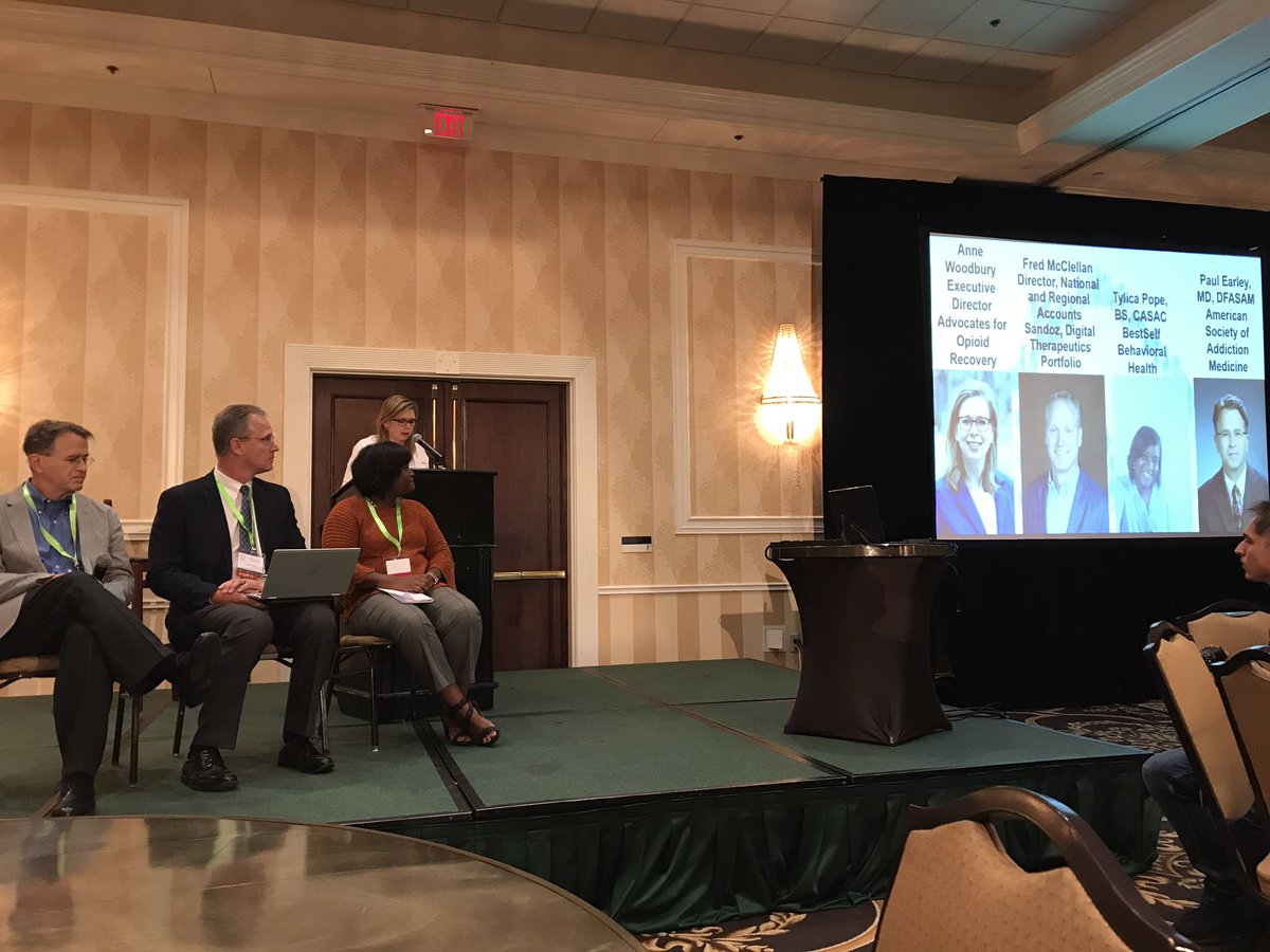 AORecovery's tweet photo. Happening now: AOR executive director Anne Woodbury opens up a panel on digital solutions for recovery. #buildingcommunitiesofrecovery #fightforrecovery https://t.co/5JPKihEIZF