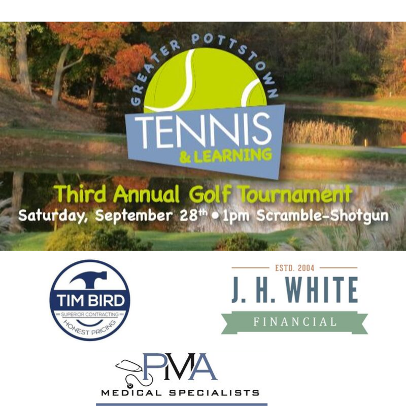 Thank you J. H. White Financial, PMA Medical Specialists  Tim Bird Superior Contracting and Dr. and Mrs. Lignelli for your sponsorship of our 2019 Annual Golf Tournament at the Tee level.  

GPTL is grateful for your generous donation and support of the Pottstown community.