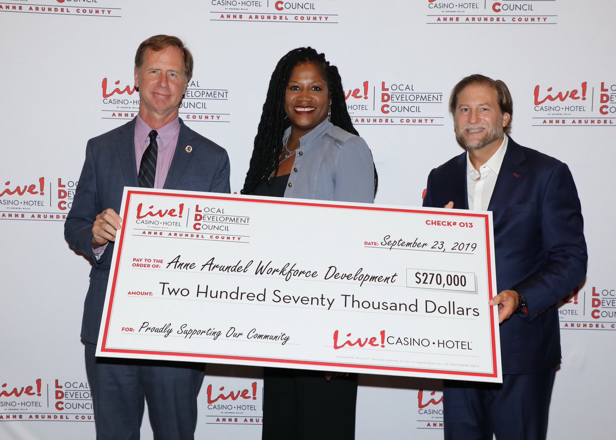 aaworkforce's tweet photo. Thank you @AACoExec @AACountyGovt and @LiveCasinoHotel for your continued support of our work at Meade High School and Meade Village! https://t.co/Rv8GekIKkd