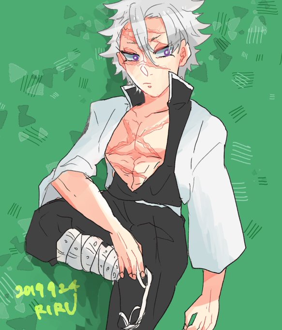 垢移行▶︎固ツイ見てくださいさんがTwitterに投稿した不死川実弥(鬼滅の刃)のイラスト。