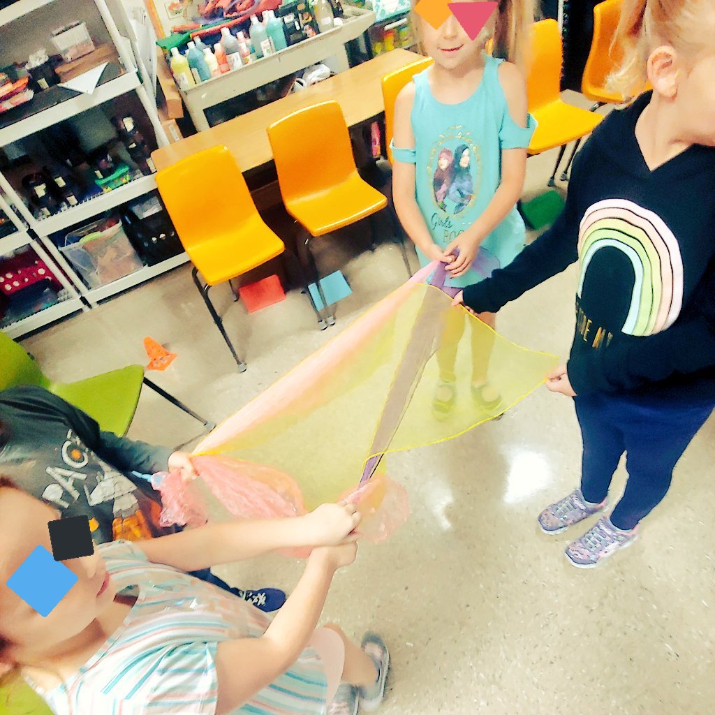 HannaMathey's tweet photo. Working in groups with our scarves! Can you figure out the shapes these clever first graders created? The scarves were a #clearthelists treasure we absolutely love! Only 9 ITEMS left on my list! Deleted a few &amp; replaced with more moderate wishes! 🤞🤞 https://t.co/6TCp49ljQt https://t.co/tDWeahTCMZ