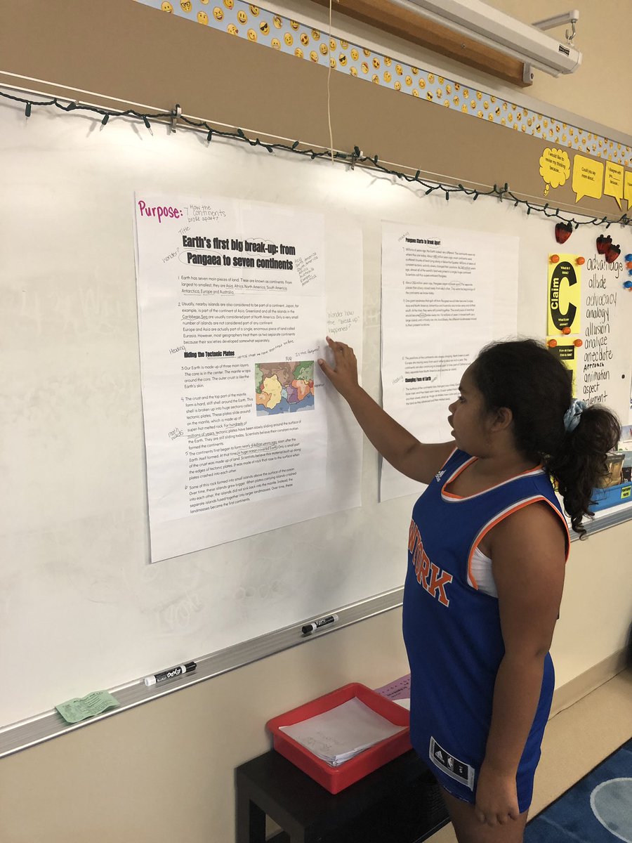 jestaylor_fifth's tweet photo. Enlarging the text for our Notice/Wonder and shared reading had my fifth graders excited to follow along and mark up the text! Sometimes I steal @SpencerTaylor0 kindergarten ideas for fifth grade! #wcpsmd @CourtneyLeard @trammjer https://t.co/s6PsYnGnES