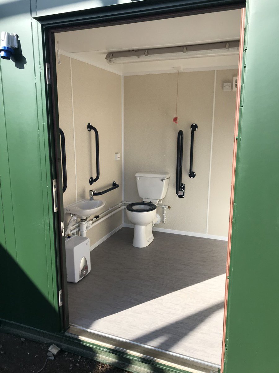 ModConCT2018's tweet image. 👀Stock (Disabled Toilet)👀
New 2.4m x 2.4m Disabled/Baby Changing Toilet Unit
Fully regulation compliant, Flat-sided Steel Anti Vandal type unit, Walls and ceiling Insulated, Lined with 4mm EGB2006 wall panels c/w white trim, Standard grey polyflor vinyl to floor