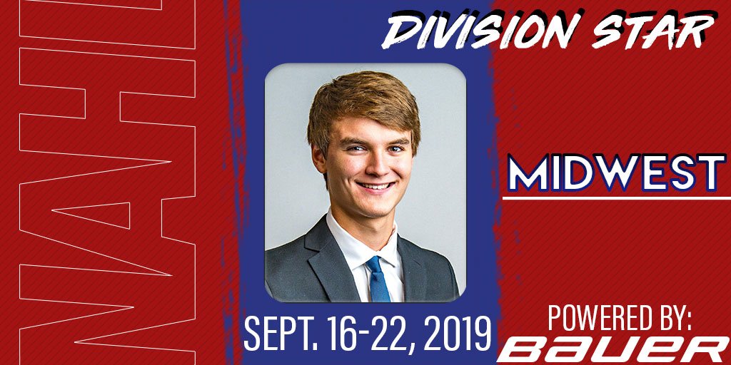 NAHLHockey's tweet photo. #NAHL @BauerHockey Midwest Division Star of the Week for September 16-22: Grant Riley, goaltender, @JanesvilleJets1 https://t.co/LH9I5IEMNq https://t.co/4pCQRIRr5G