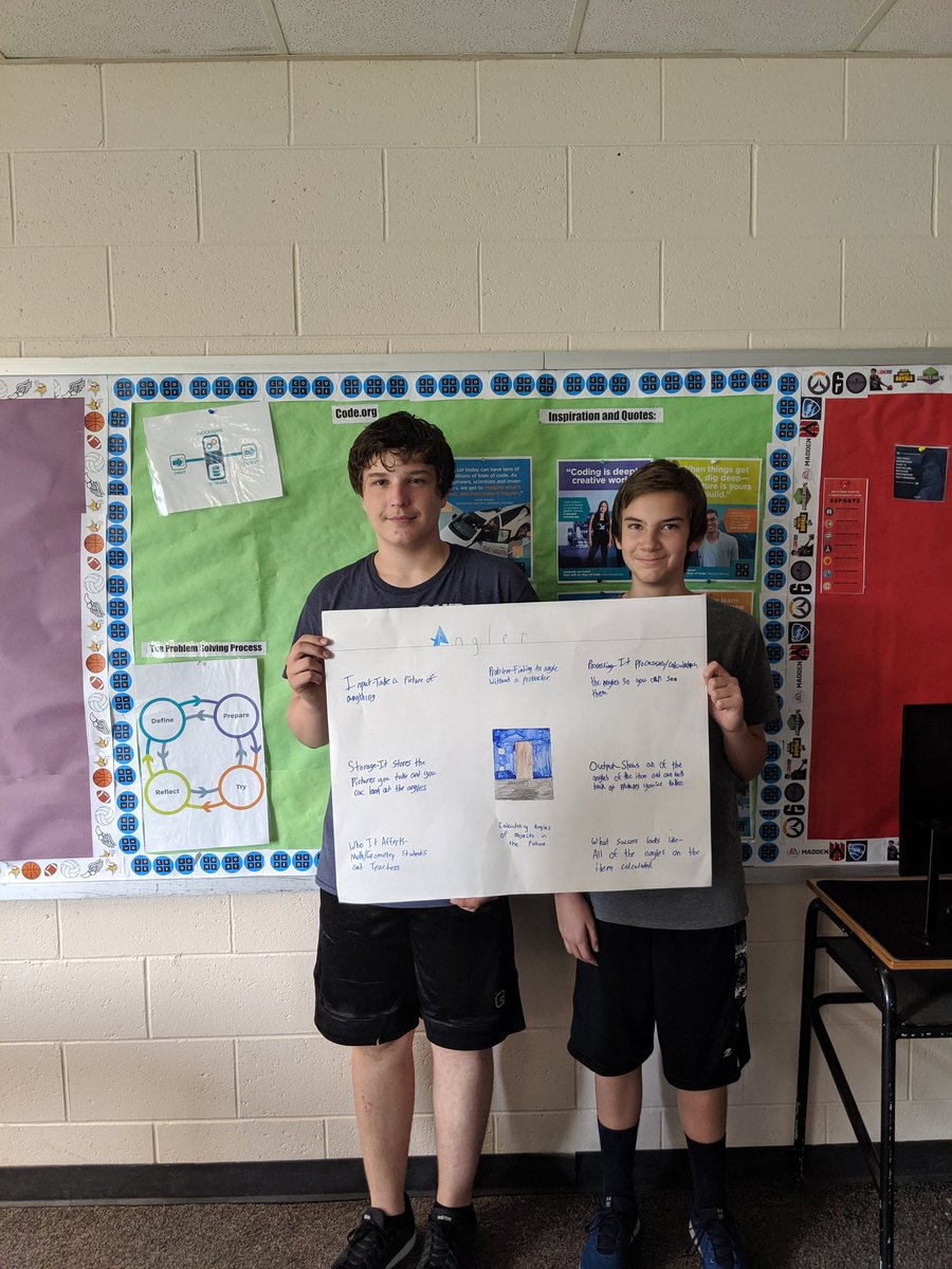 Jdavidson225's tweet image. Some of our students presenting their apps at the end of unit 1. #Code #MiCoding #CSD